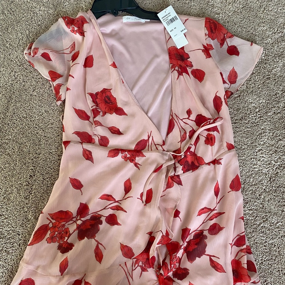 All In Favor size XS wrap dress tags ON